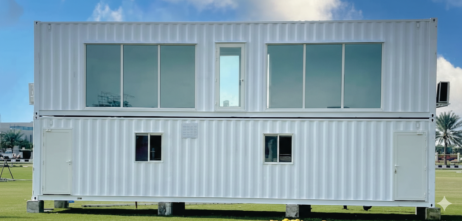 glass front container